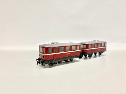 Primex 3018 Dieseltriebwagen Schienenbus KSVP mit Beiwagen AC H0