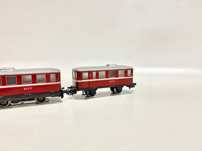 Primex 3018 Dieseltriebwagen Schienenbus KSVP mit Beiwagen AC H0