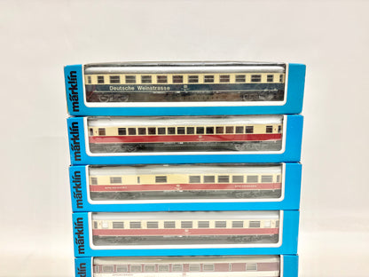 Märklin 4094 4097 4176 4096 4098 5x Personenwagen Schnellzug DB AC H0