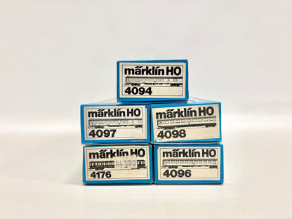 Märklin 4094 4097 4176 4096 4098 5x Personenwagen Schnellzug DB AC H0