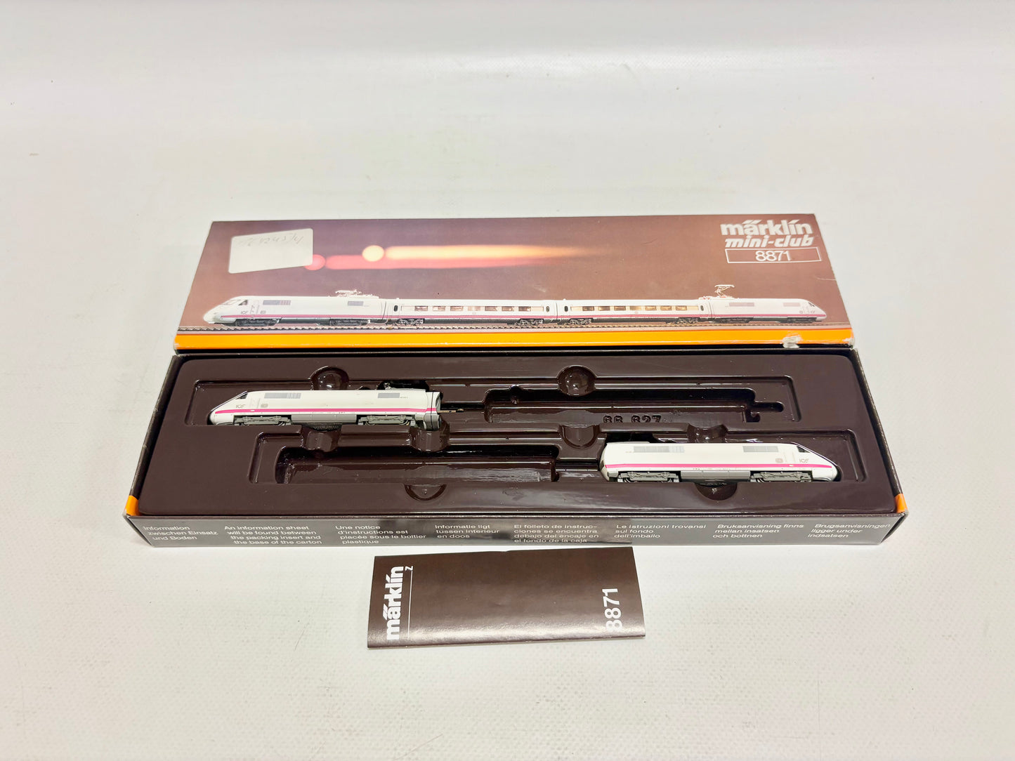 Märklin 8871 Mini Club Elektrotriebwagen ICE Schnellzug DB Z