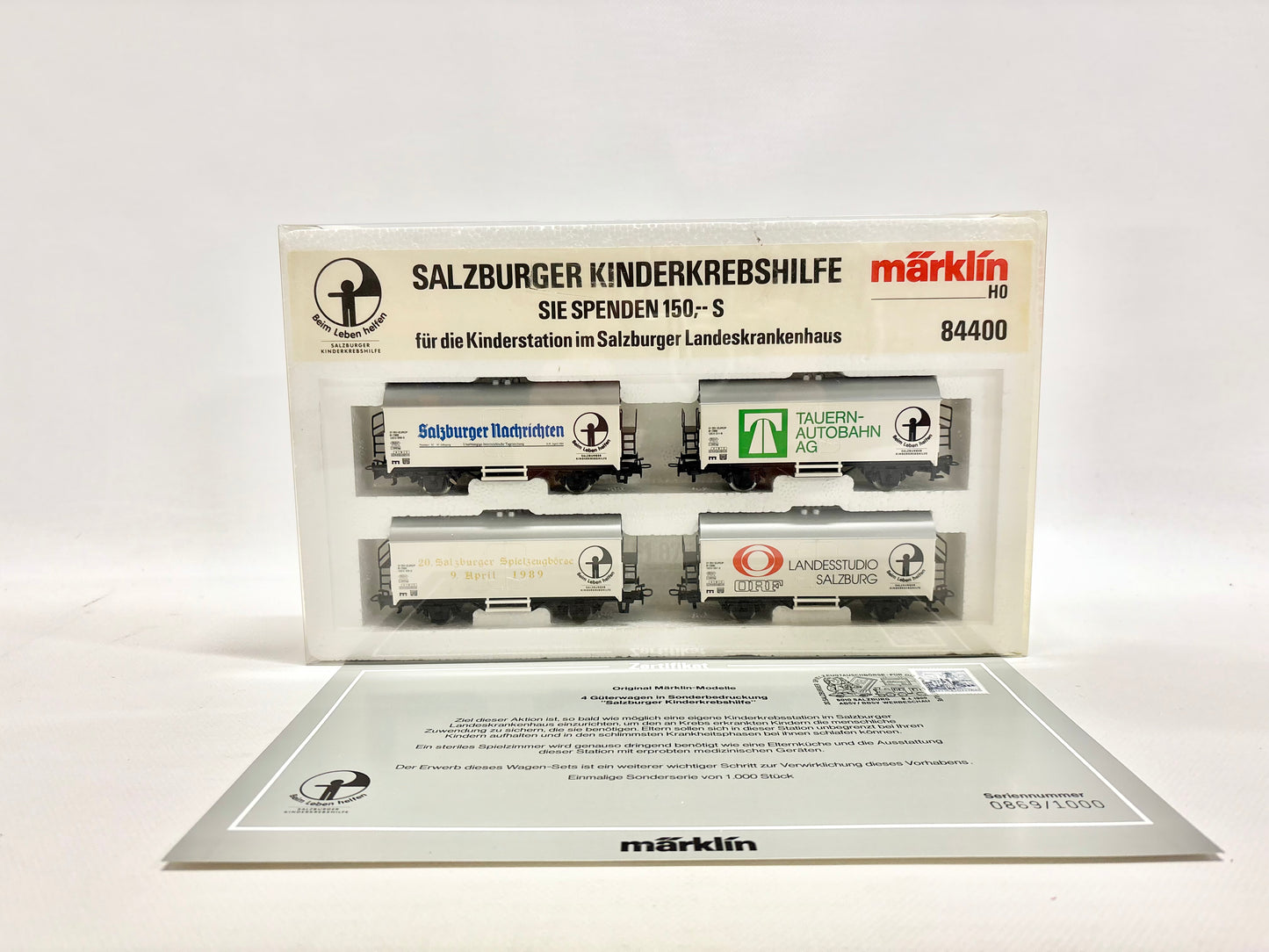Märklin 84400 Wagen-Set Salzburger Kinderkrebshilfe DB AC H0