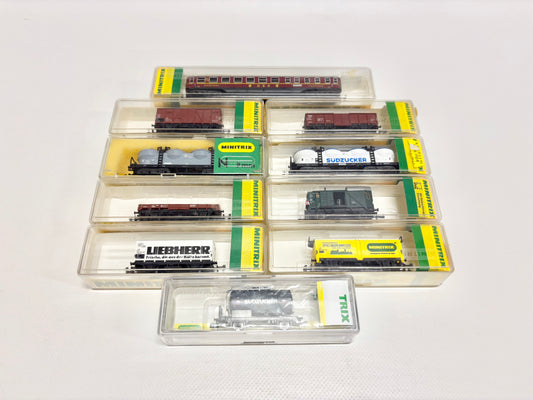 Minitrix 10x Güter- & Personenwagen Konvolut DB Spur N