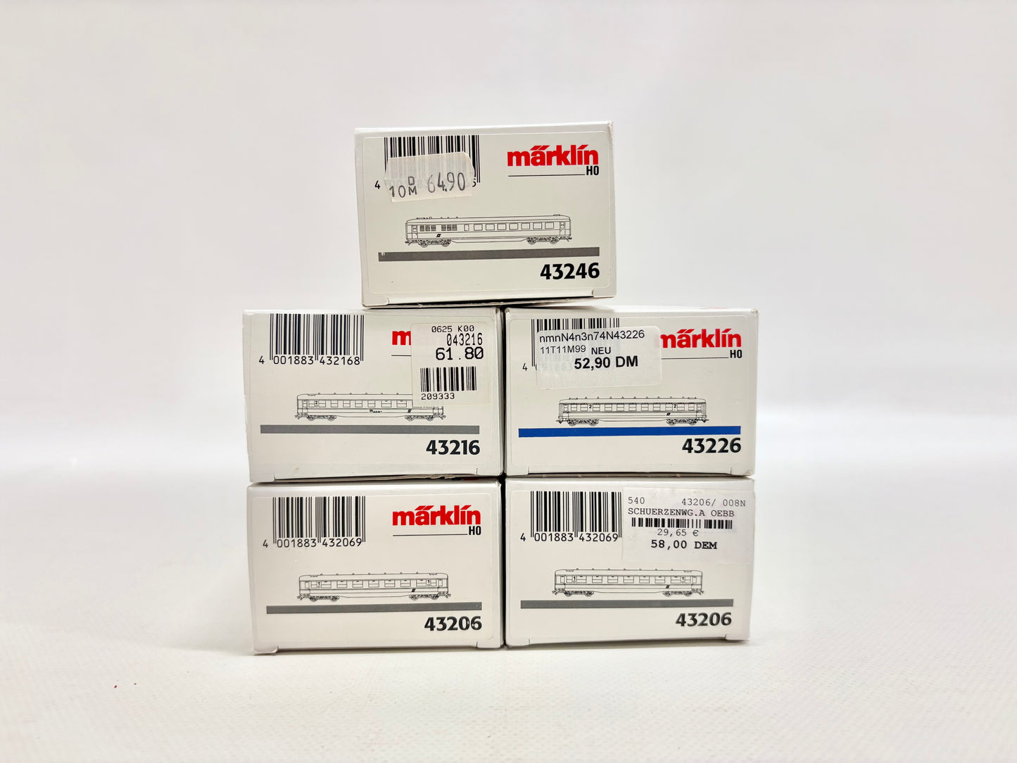 Märklin 43246 43216 43206 43226 Schnellzugwagen Personenwagen ÖBB AC H0