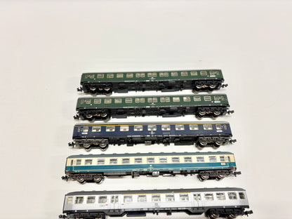 Fleischmann Piccolo 6x Personenwagen Reisezugwagen DB Spur N