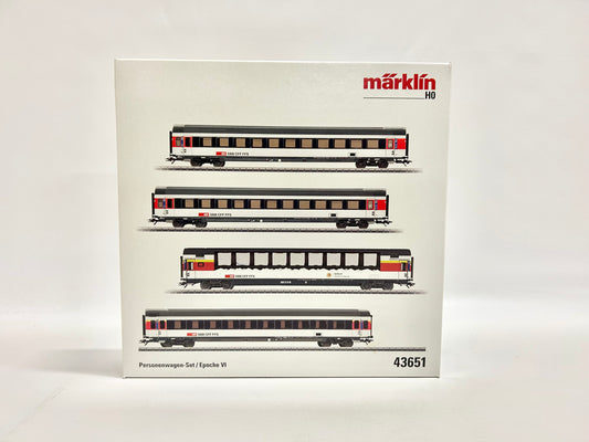 Märklin 43651 Wagen-Set, Schnellzug, Personenwagen, SBB, H0, OVP, TOP
