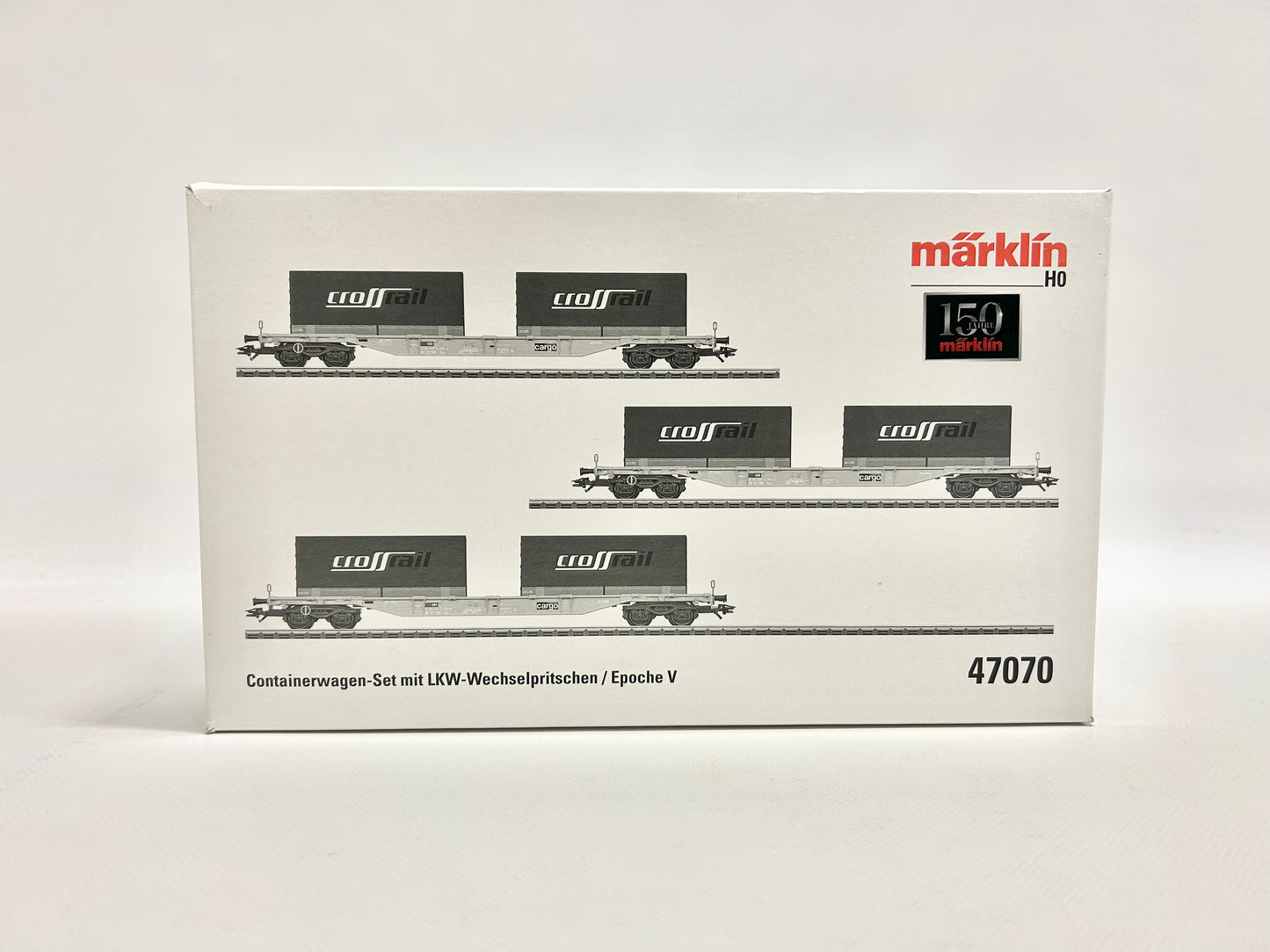 Märklin 47070 Wagen-Set, Containerwagen-Set "Crossrail" Güterwagen, H0, OVP, TOP