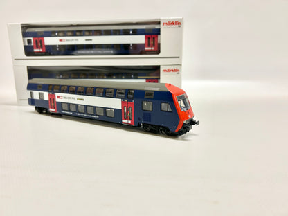 Märklin 43574-01/02, 43575 SBB Doppelstockwagen, H0, OVP, TOP