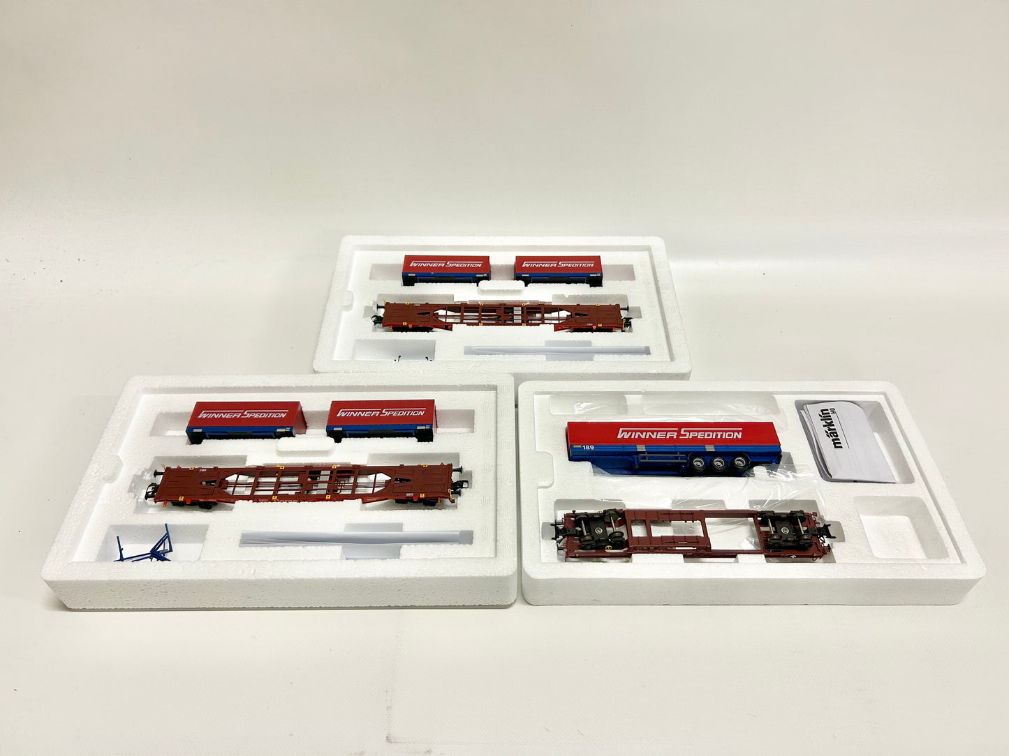 Märklin 47071 Wagen-Set, Containerwagen "Winner", Personenwagen. H0, OVP, TOP