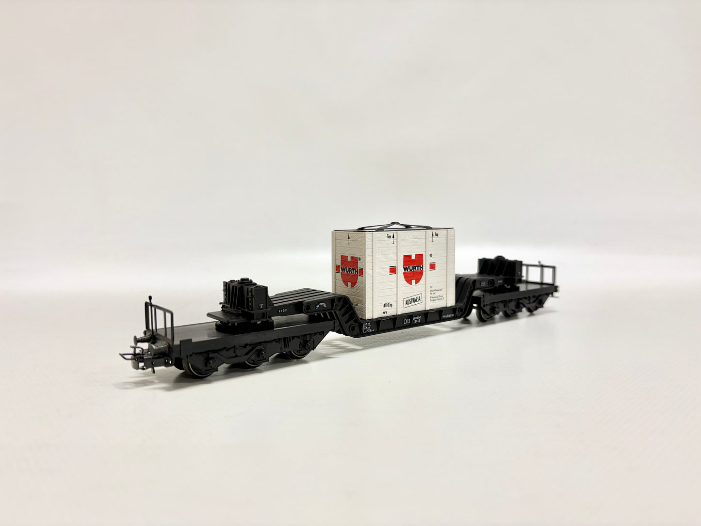 Märklin 4618 SoMo Schwerlastwagen mit Kiste "Würth" DB AC H0