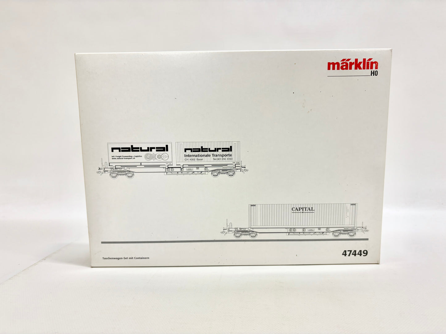 Märklin 47449 Wagen-Set Taschenwagen mit Container SBB AC H0