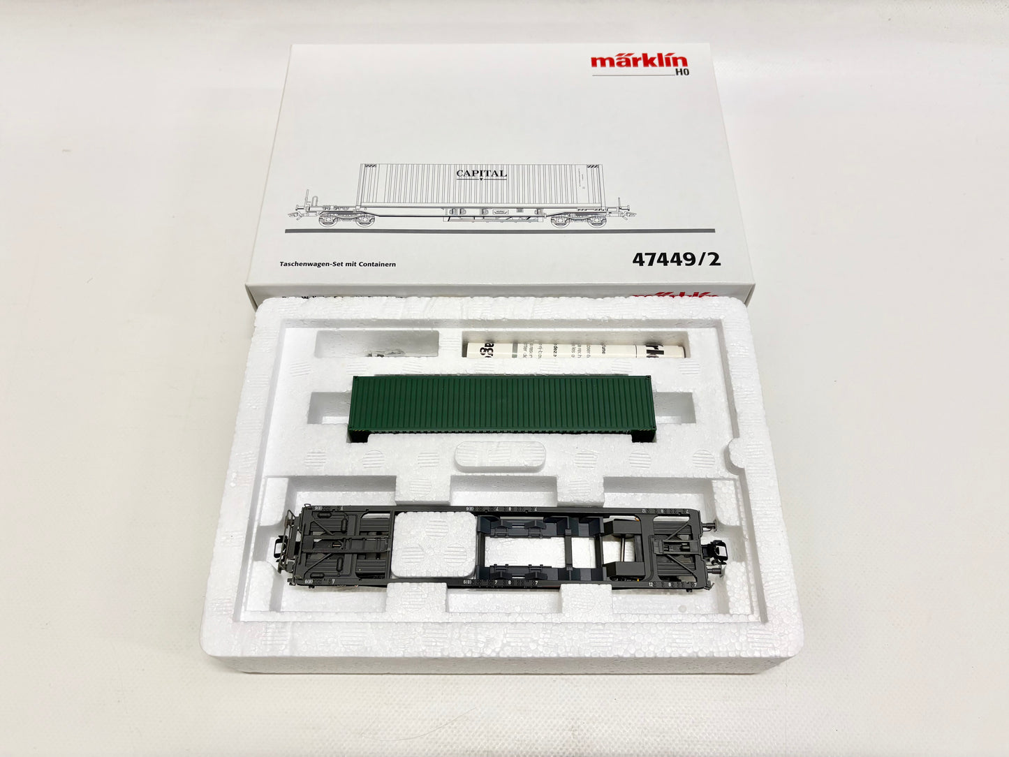 Märklin 47449 Wagen-Set Taschenwagen mit Container SBB AC H0