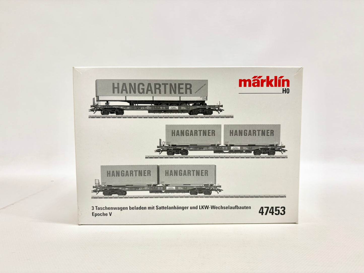 Märklin 47453 Wagen-Set Taschenwagen mit Container DB AC H0