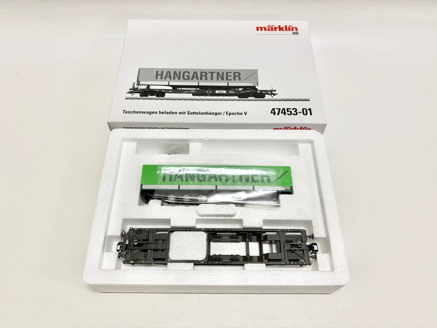Märklin 47453 Wagen-Set Taschenwagen mit Container DB AC H0