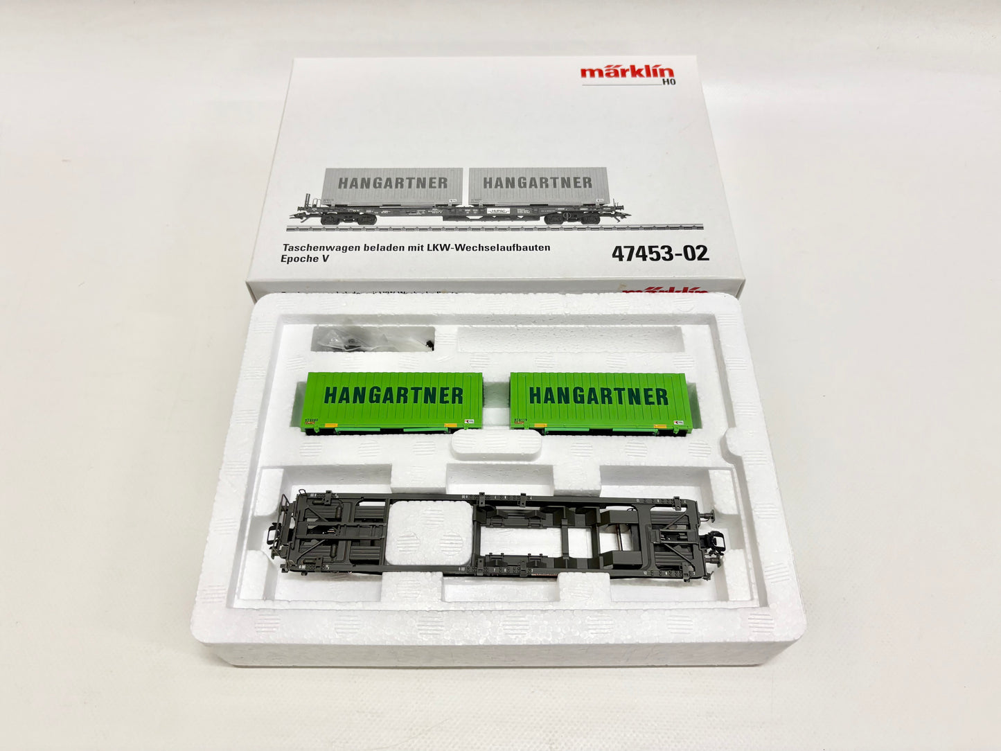 Märklin 47453 Wagen-Set Taschenwagen mit Container DB AC H0