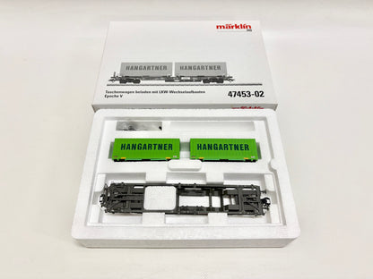 Märklin 47453 Wagen-Set Taschenwagen mit Container DB AC H0