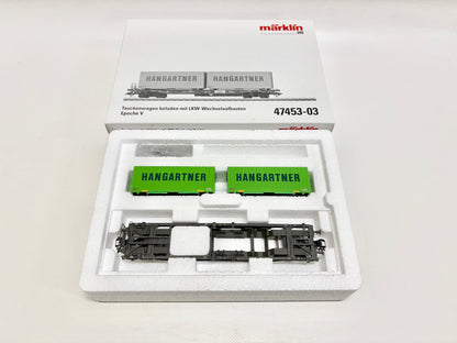 Märklin 47453 Wagen-Set Taschenwagen mit Container DB AC H0