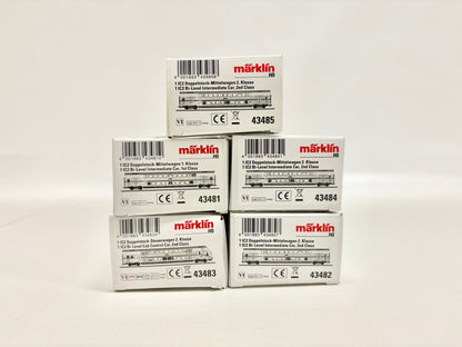 Märklin 43481 43482 43483 43484 43485 IC2 Doppelstock Personenwagen DB AC H0