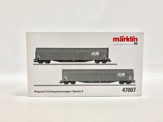 Märklin 47007 Wagen-Set Schiebeplanwagen SNCB Cargo AC H0