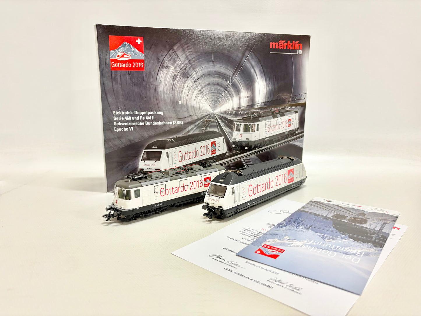 Märklin 31016 Mfx+ Digital & Sound E-Lok Doppelpackung "Gottardo 2016" SBB AC H0