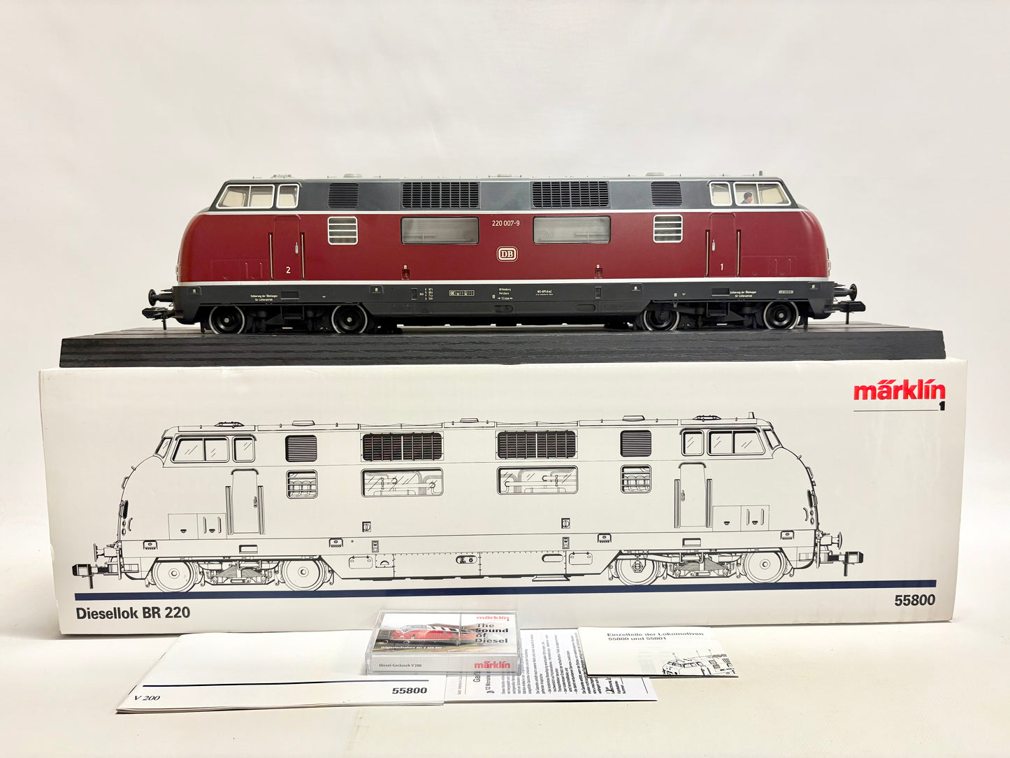 Märklin 55800 Digital + Sound Diesellok Br 220 007-9 DB Spur 1