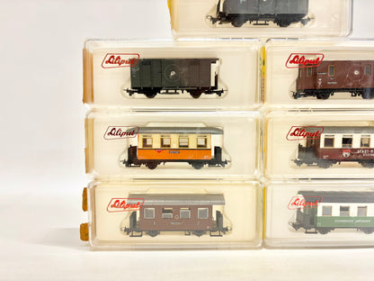 Liliput 7x Schmalspurbahn Güter- & Personenwagen H0e