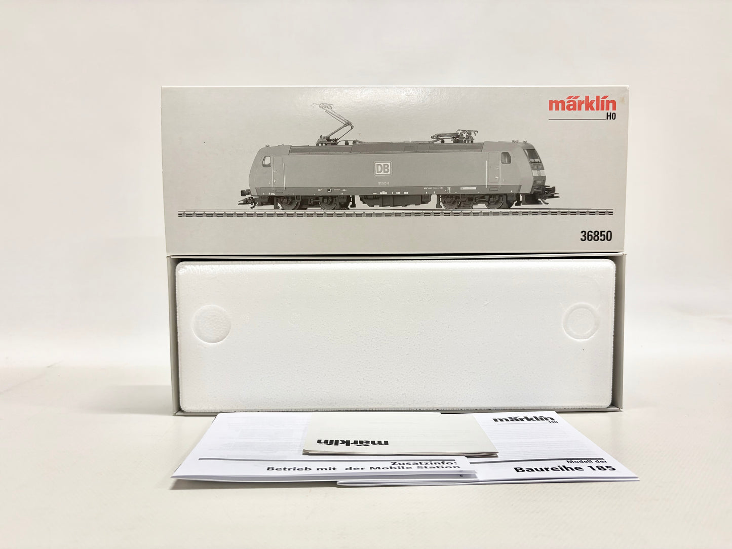 Märklin 36850 Leerkarton E-Lok Br 185 DB H0