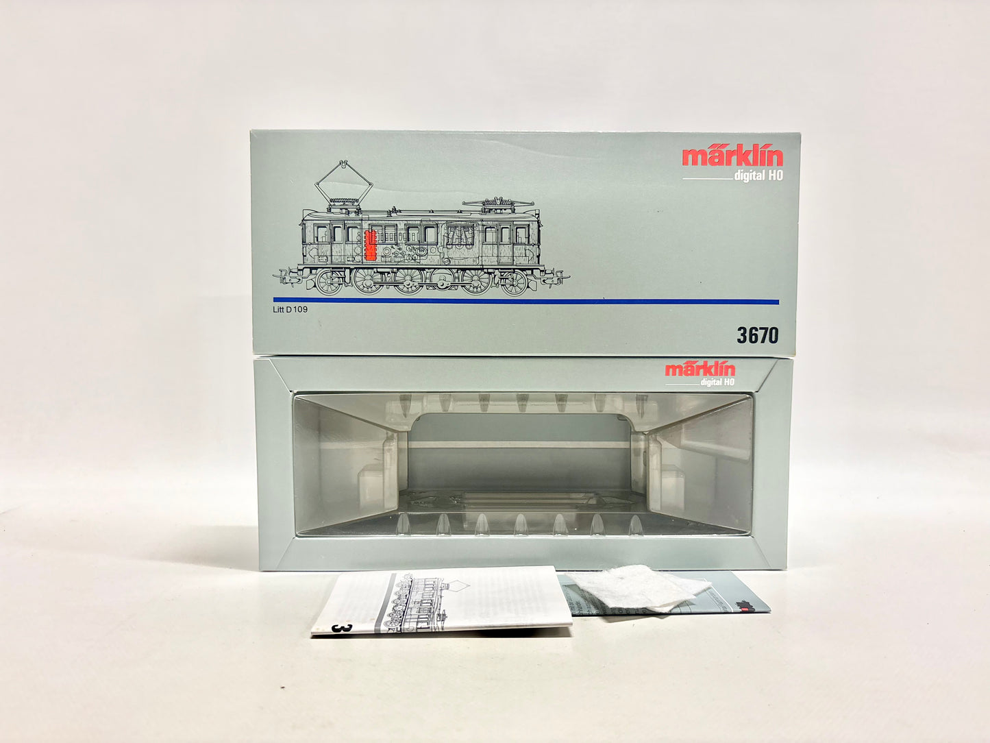 Märklin 3670 Leerkarton E-Lok Litt D109 SJ H0
