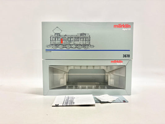 Märklin 3670 Leerkarton E-Lok Litt D109 SJ H0