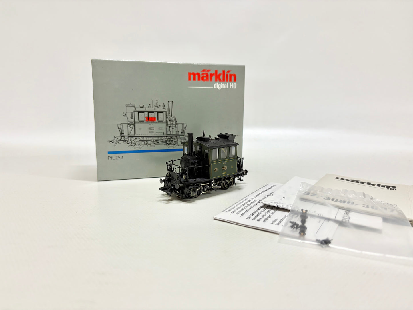 Märklin 3686 Digital Dampflok PtL 2/2 Glaskasten K.Bay.Sts.B AC H0