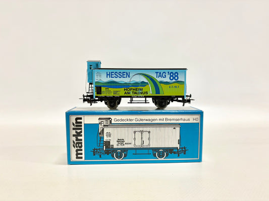 Märklin 4680 SoMo "Hessen Tag '88" Güterwagen mit Bremserhaus AC H0