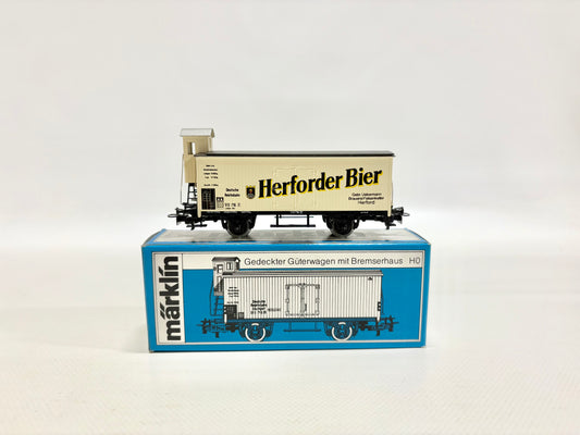 Märklin 4680 SoMo "Herforder Bier" Güterwagen mit Bremserhaus AC H0