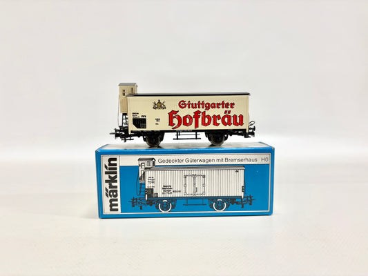Märklin 4680 SoMo "Stuttgarter Hofbräu" Güterwagen mit Bremserhaus AC H0