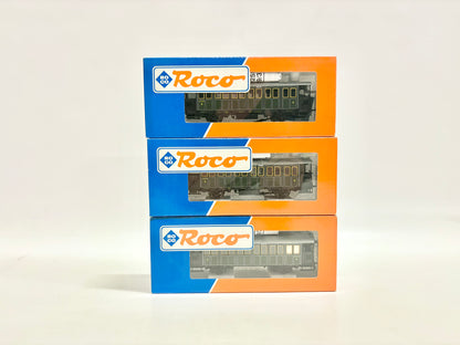 Roco 3x 44827 Wagen-Set Nebenbahn K.Bay.Sts.E. DC H0