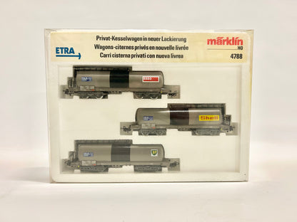 Märklin 4788 Wagen-Set "Privatkesselwagen in neuer Lackierung", H0, OVP, TOP