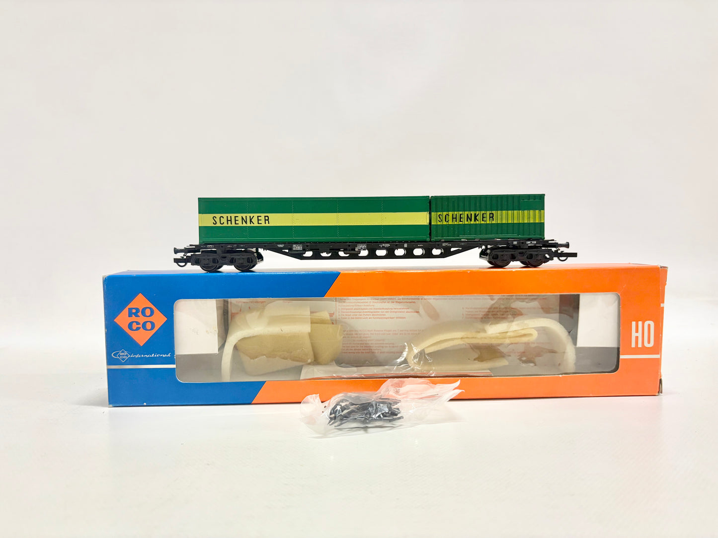 Roco 4362 Güterwagen Containerwagen "Schenker" DB DC H0