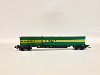 Roco 4362 Güterwagen Containerwagen "Schenker" DB DC H0