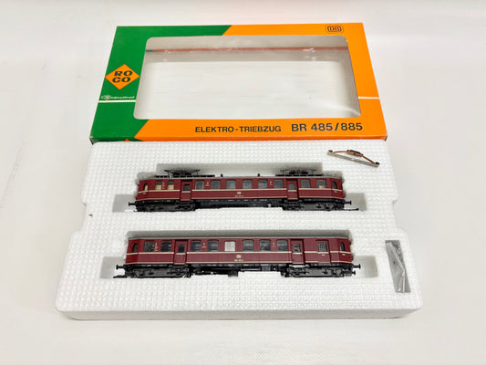 Roco 14148A AC Elektrischer Triebwagen Br 485 022-8 mit Beiwagen DB H0