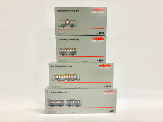 Märklin 4x 2698 HAMO König-Ludwig-Zug Personenwagen DC H0