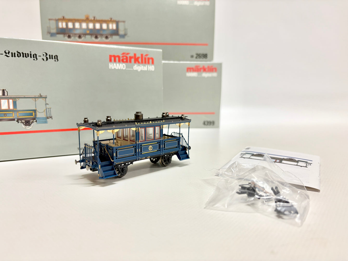 Märklin 4x 2698 HAMO König-Ludwig-Zug Personenwagen DC H0