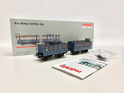 Märklin 4x 2698 HAMO König-Ludwig-Zug Personenwagen DC H0