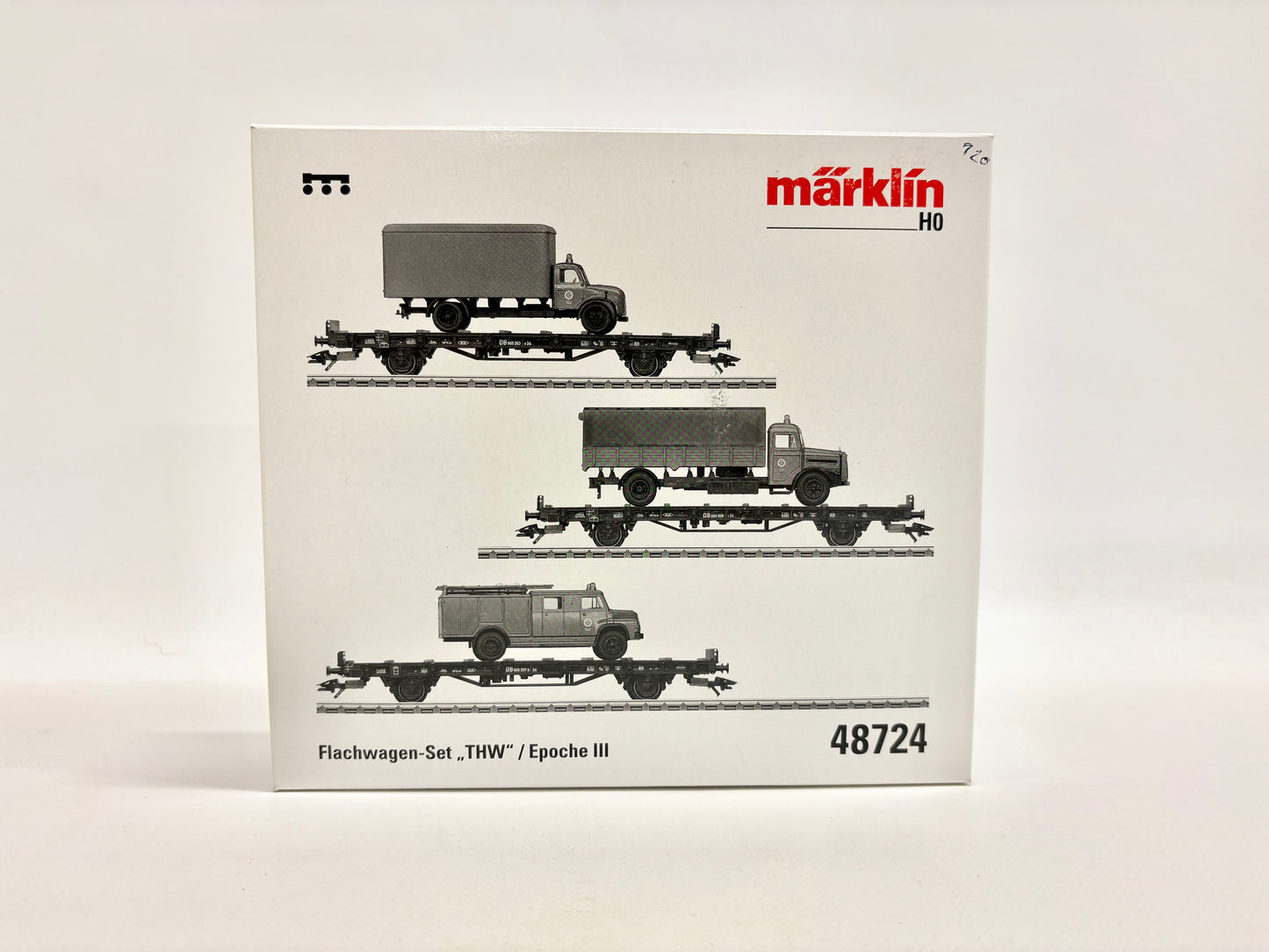 Märklin 48724 Wagen-Set Flachwagen THW Güterwagen DB AC H0