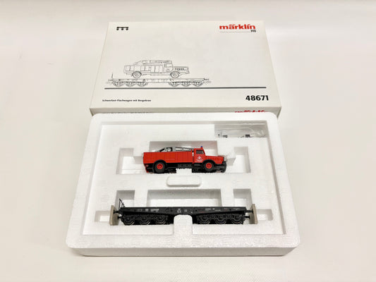 Märklin 48671 Wagen-Set Schwerlastwagen mit Bergekran DB AC H0