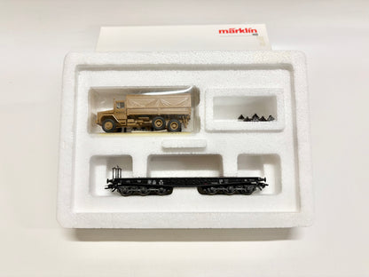 Märklin 48665 Wagen-Set Schwerlastwagen mit Zivilschutz-Fahrzeug DB AC H0