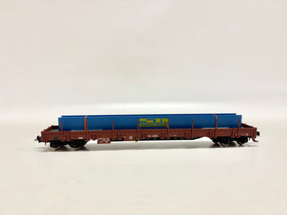 Rivarossi HR6027 Güterwagen Flachwagen mit Rungen DB H0