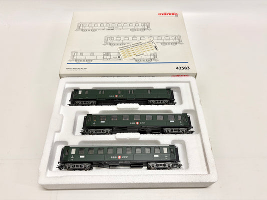 Märklin 42383 Wagen-Set Oldtimer Personenwagen SBB AC H0