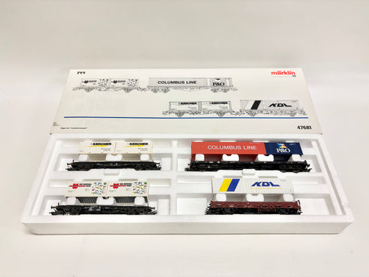 Märklin 47681 Wagen-Set Containertransport Güterwagen DB AC H0