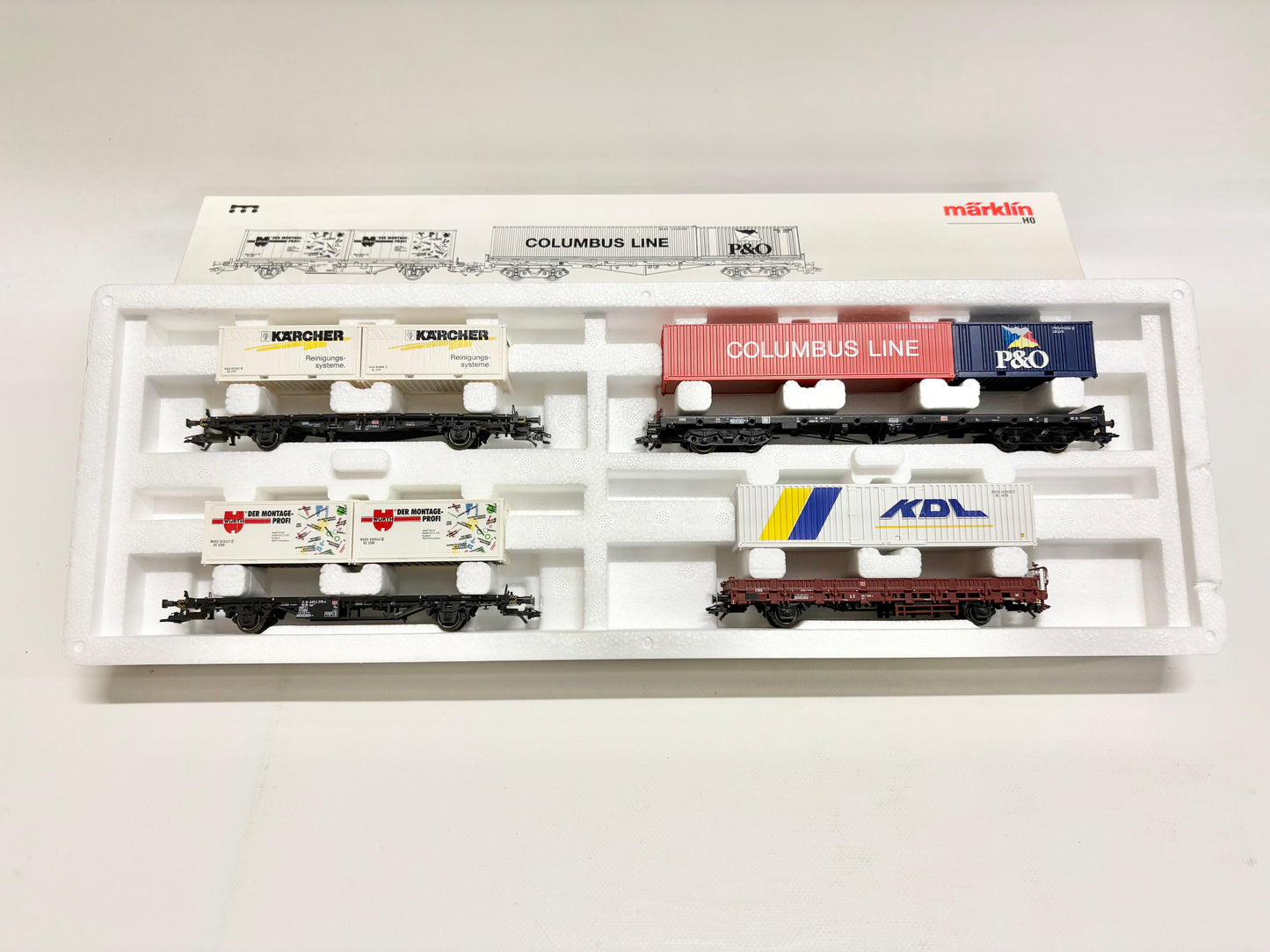 Märklin 47681 Wagen-Set Containertransport Güterwagen DB AC H0