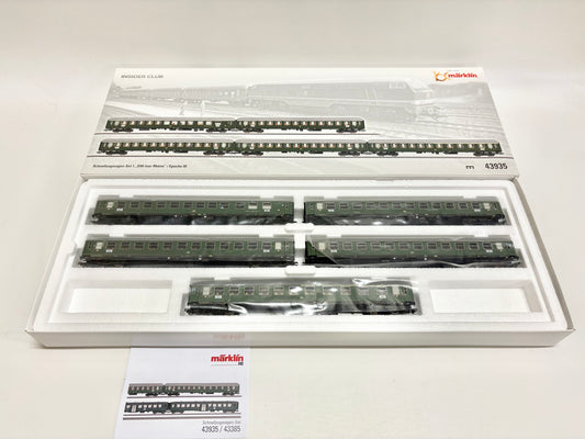 Märklin 43935 Wagen-Set D96 Isar-Rhone Personenwagen DB AC H0