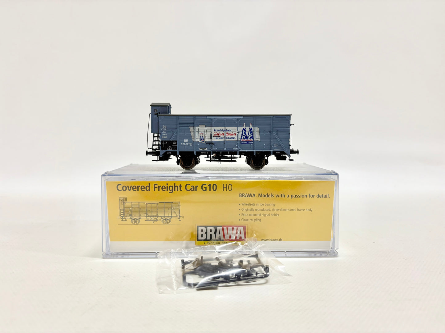 Brawa 48240 Güterwagen Gedeckt G10 "Kölner Zucker" DRG DC H0